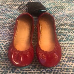 Tieks Sz 8 Patent Red Ballet Flats